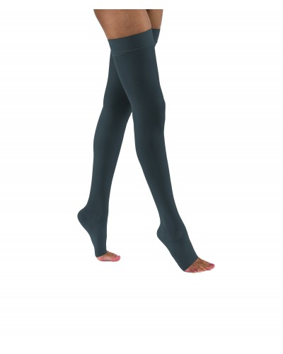JOBST® ULTRASHEER THIGH 15-20 OPEN TOE DOT BAND CLASSIC BLACK XL
